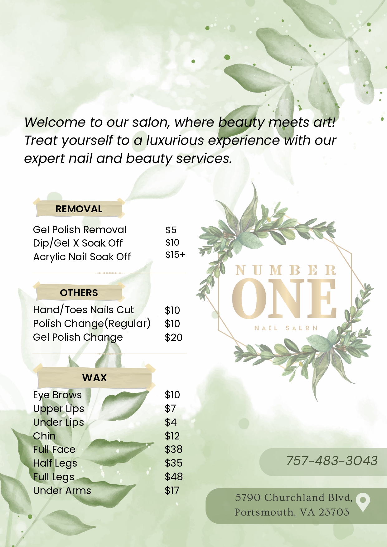 Beige Illustrative Flyer Nail Art Price List Document A4_page-0002